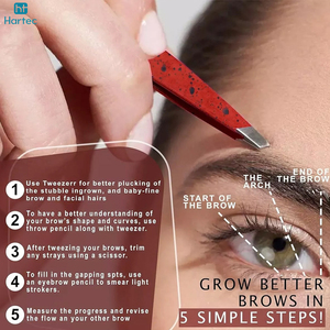 Pinzas para Cejas con Punta Inclinada, Precisas y Suaves, para Depilación de Cejas en Cualquier Momento y Lugar, Novedad a Precio de Mayoreo - Product Image 6