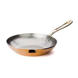 Poêle de Chef en Cuivre Faite à la Main avec Poignée en Laiton, Poêle en Métal Martelé pour les Besoins de Cuisine Professionnels et Domestiques, Hôtels - Product Image 3