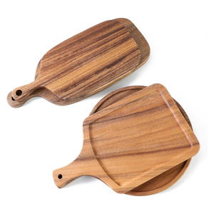 Paleta de madera para servir con mango, plato grande de madera para servir para bebidas, cupcakes, Sushi, barbacoa, mesa de cena, uso de decoración - Product Image 6