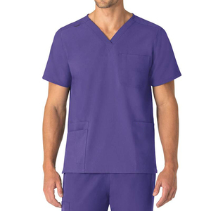OEM Custom Logo Unisex Nursing Scrub <b>Set</b> Medical Uniform Hospital <b>Doctor</b> Nurse Top Pants Multi Pocket Scrubs - Product Image 1