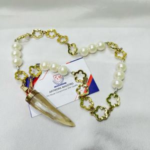 Colgante de cuerno con cadena de lujo, nuevo diseño, diseño de moda, ecológico y sostenible para mujer - Product Image 1