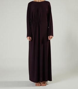Elegante Vestido Maxi Estilo Abaya de Dubái para Mujer, con Forma Redonda Simple, Ropa Islámica para Mujer, Ropa Árabe, Ropa del Golfo - Product Image 5