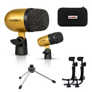 Kit de Micrófonos Profesionales de Condensador Cardioide XLR de 5 Núcleos para Conga, Snare y Tom - Product Image 1