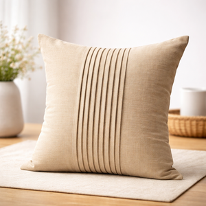 Funda de Cojín Cuadrada de Lino Puro Lavado Natural, Decorativa para el Hogar, Sofá, Decoración de Sala de Estar - Product Image 1