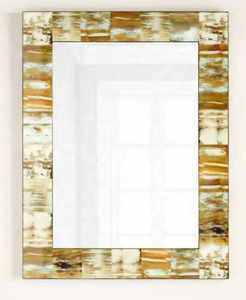 Cadre de miroir en argent incrusté, design moderne fait main, décoration murale écologique pour Bar Mitzvah - Toutes les tailles disponibles - Product Image 3
