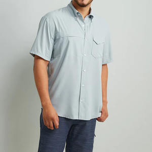 T-shirt de pêche pour homme, logo personnalisé, séchage rapide, UPF 50+, fermeture à enfiler, couleur et taille personnalisables - Vêtements de pêche en gros - Product Image 4