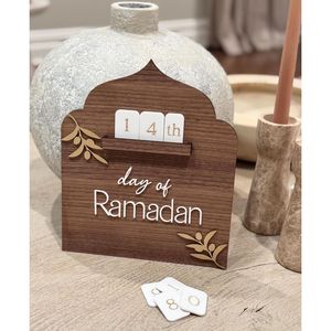 Accent en bois rustique pour la décoration de la maison Fournitures du Ramadan - Product Image 4