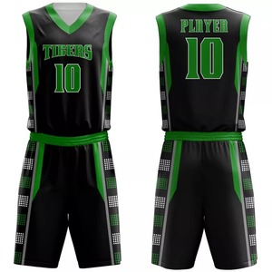 Tenue de basket-ball pour adultes, imprimée, durable, anti-humidité, maillots et shorts personnalisables, parfaits pour l'école, la ligue, le club - Product Image 3