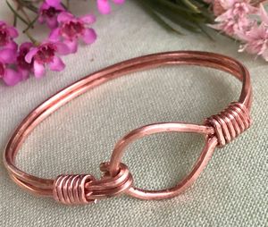Pure Solid <b>Copper</b> <b>Bracelet</b> With Smooth Comfortable Fit Designed For Men Women Premium Jewelry Market - Product Image 5