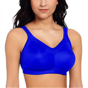 Soutien-gorge de sport noir pour femme avec design en V et bretelles larges pour la gym, le fitness, l'entraînement et la course à pied, toutes tailles - Product Image 4