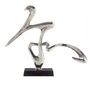 Trendy Metal Sculpture Abstract Figurine <b>Decorative</b> Home Office <b>Table</b> <b>Decor</b> Stylish Interior Accent - Product Image 2