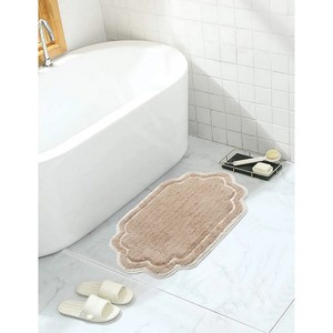 Chenille Bath <b>Mat</b> Novelty Shape Solid Color Non-Slip Rubber Backing Machine Washable Classic Style Home Use - Product Image 5