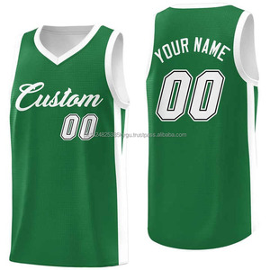 เสื้อบาสเก็ตบอลแบบยูนิเซ็กซ์ ระบายอากาศได้ดี ไซส์ใหญ่ ป้องกันแบคทีเรีย พิมพ์ลายตามสั่ง แบบกลับด้านได้ คุณภาพสูง 6xl สีเขียว OEM - Product Image 1
