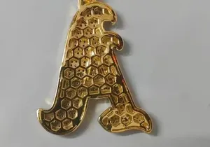 Colgante Personalizado con Letra 'A' en Moissanita Auténtica de 3 Quilates, Corte Redondo, Plata de Ley 925 para Hombre - Product Image 3