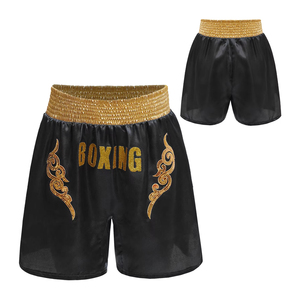 Pantalones Cortos de Boxeo Sublimados Ligeros, Transpirables y Cómodos para Correr por Senderos, Pantalones Cortos de Entrenamiento de Boxeo Mma Fortleo - Product Image 1