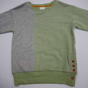 Sudadera Unisex con Bloques de Color, Corte Regular, Tejido de Algodón, Cuello Redondo, Diseño Casual con Botones para Otoño - Product Image 4