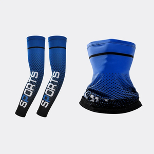 Ensembles de protection UV pour la course à pied, nouveau style, vente en gros - Masque facial respirant à séchage rapide et manchons de bras pour le cyclisme et les sports d'été - Product Image 4