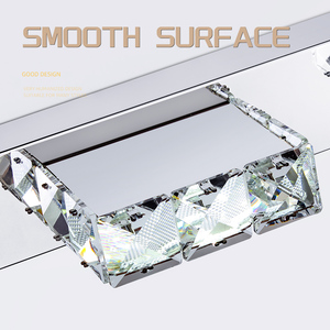 Applique Murale en Acier Inoxydable et Cristal K9, Chrome Doré, Style Moderne, pour Décoration Murale Intérieure, Maison, Salle de Bain, Applique Murale de Luxe en Cristal - Product Image 6