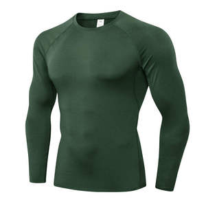 T-shirt de sport de haute qualité à coupe ajustée, à compression, à manches longues, à séchage rapide, personnalisable, pour hommes, pour la course à pied et l'entraînement - Product Image 5