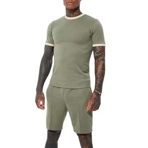 Ensemble short déchiré pour homme – Tenue décontractée deux pièces streetwear pour l'été – Ensemble assorti pour homme - Product Image 1