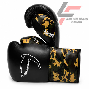 Hot Selling Customer Demand Fly Camo Design Boxing Sparring <b>Gloves</b> For Sale Genuine Leather Professional Fighting Training Gear. - Product Image 6