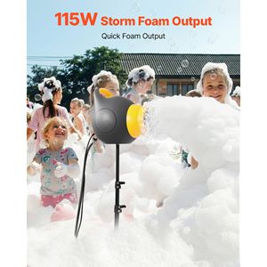 Machine à bulles 115W, canon à mousse pour fête avec support trépied portable, puissant générateur de mousse pour jardin et piscine - Product Image 2