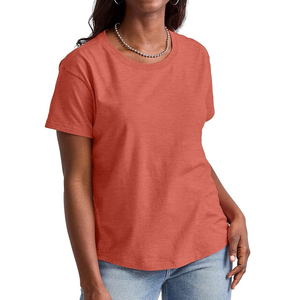 Camisetas Personalizadas para Mujer, Corte Holgado, Cuello Redondo, Lisas, para Yoga, Casuales, de Verano, con Logotipo Personalizado - Product Image 1