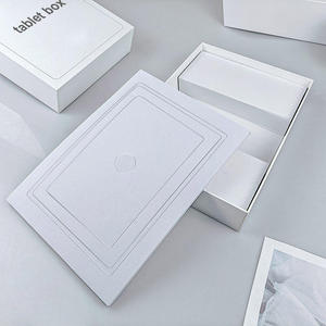 กล่องกระดาษแข็งสีขาวคุณภาพสูงแบบกำหนดเองสำหรับใส่แท็บเล็ต/ไอแพด พร้อมฝาและฐานเปล่าสำหรับกล่องของขวัญ - Product Image 6