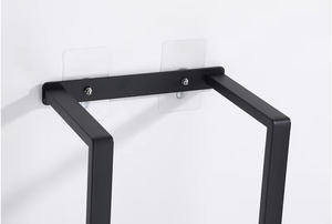 OEM/ODM – Support mural adhésif en acier inoxydable noir mat pour serviettes de salle de bain, vente chaude au Vietnam - Product Image 6