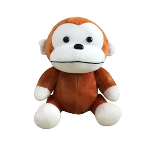 Cute Monkey Plush Doll Soft Stuffed Toy with Smiley Face Lovely Anime Design Best Gift for Children Filled with PP Cotton