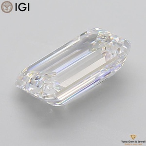 Diamant de laboratoire de 5,00 carats, taille émeraude, couleur D, clarté VS1, certifié IGI, qualité bijoux CVD, perfection. - Product Image 6