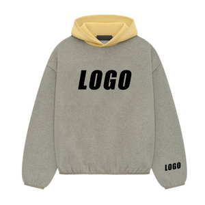 Oscar Custom Solid Autumn Winter Hoodies Vintage Terry Cotton 100% Cotton Casual 2 1 Design Fleece Side Pockets Unisex - Product Image 2