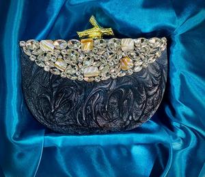 Customized Handmade <b>Ivory</b> Marble Resin Storage <b>Clutch</b> <b>Bag</b> Embellished Rhinestones Evening Handbag Bridal <b>Wedding</b> Party Purse - Product Image 6