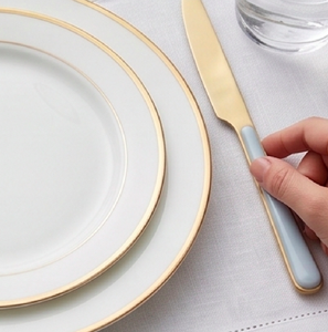 Ensemble de couverts modernes en or avec manches en céramique, finition mate, passe au lave-vaisselle, pour mariage, cuillère, fourchette, couteau, pour la cuisine - Product Image 3