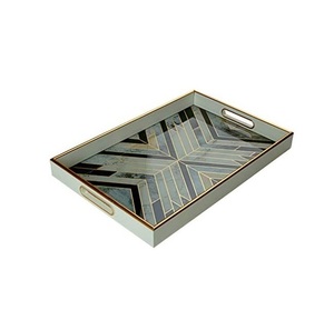 Bandeja de Servicio de Madera MDF con Estampado de Madera, Fabricante Personalizado, Bandeja de Servicio de Alta Calidad para Almacenamiento de Alimentos con Recubrimiento de Esmalte - Product Image 2