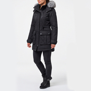 <b>Women's</b> Plus Size Solid Color Custom Logo Hooded Zipper Closure Thick Outdoor Casual Jacket Warm <b>Winter</b> <b>Parka</b> Jacket for <b>Women</b> - Product Image 4