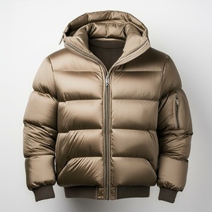 OEM Custom Men's Hooded Padded Bubble Puffer Jacket Winter Warm Quilted Waterproof <b>Reversible</b> <b>Coat</b> Custom Logo Casual Style - Product Image 6
