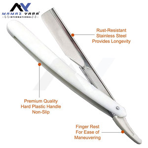 Rasoir de barbier professionnel classique à lame droite, qualité salon, en acier inoxydable, pour un rasage précis et la coupe de la barbe - Product Image 6