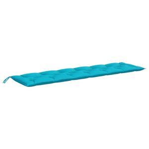 Ensemble de 2 coussins de banc de jardin en polyester 100% turquoise - Product Image 4