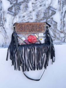 กระเป๋าหนังแท้ลายแกะสลักด้วยมือ รุ่นใหม่ล่าสุด ปี 2026 พร้อมพู่หนัง ดีไซน์โปร่งใสทันสมัย ใช้งานได้หลากหลาย เหมาะสำหรับผู้หญิง - Product Image 4