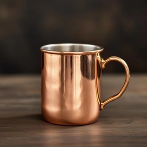 Tazas de Cobre Puro para Fiestas Navideñas, Tazas con Doble Asa de Buena Calidad para Cerveza y Champán, Exportación - Product Image 2