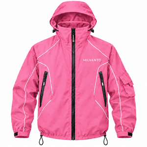 Purple Custom Logo <b>Men</b>’s <b>Hooded</b> Windbreaker <b>Jacket</b> Lightweight Windproof Outdoor Windbreaker <b>Jacket</b> With Reflective Piping - Product Image 2