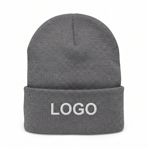 Bonnet tricoté unisexe personnalisé avec logo, en acrylique et coton, bord jacquard brodé, chaud et extensible – Fournisseur en gros - Product Image 4