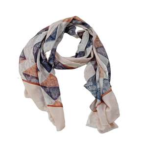 High Quality 100% Modal Linen Designer Scarves Wraps Diamond <b>Shape</b> <b>Block</b> Printed Wholesale Fashion Style Bulk Supply - Product Image 3