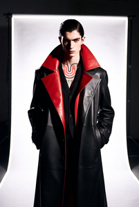 Abrigo Largo Impermeable de Cuero con Cuello Desmontable y Cremallera Frontal, Mezcla de Algodón, para Hombre, Otoño Invierno, Estilo Urbano - Product Image 3