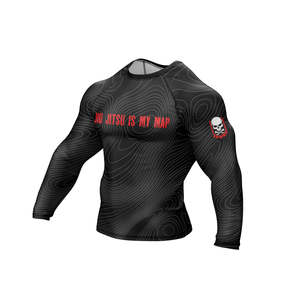 High Quality Unisex Sublimation Printed Breathable Quick Dry 180g Rash Guard Shorts Set Short <b>Sleeve</b> Compression Fit for BJJ MMA - Product Image 6