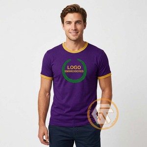 T-shirt personnalisé Omega en jersey solide, imprimé par transfert thermique, col rond, manches courtes, pour fraternité grecque Psi Phi, haute qualité - Product Image 1