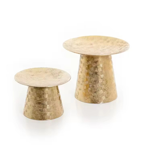ถาดเค้กสีโรสโกลด์ทรงกลมพร้อมขาตั้งโลหะลายดอกไม้  ฐานวางอาหารตกแต่ง - Product Image 4