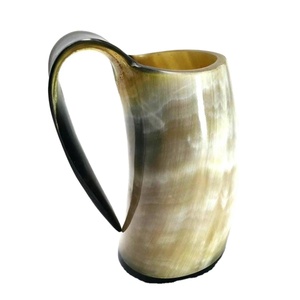 Custom Manufacturer 100% Original Buffalo Horn Mugs Polish Eco Friendly Natural Custom Made Animal Horn Mug & Tankard Hot Sell - Product Image 1