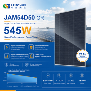 Panel <span class=keywords><strong>Solar</strong></span> <span class=keywords><strong>JA</strong></span> <span class=keywords><strong>Solar</strong></span> JAM54D50-<span class=keywords><strong>545</strong></span>/GR de 545W, Tipo N, Doble Vidrio, 24.5% de Eficiencia, Módulo Fotovoltaico de Alto Rendimiento para Techos Comerciales - Product Image 2